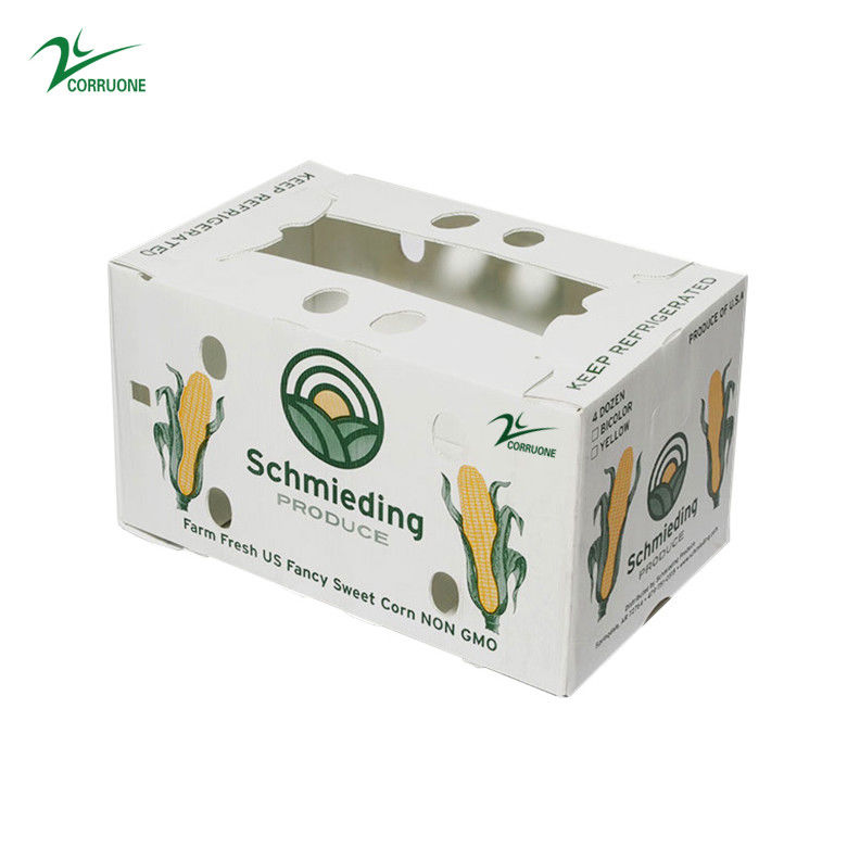 Caixas corrugadas de vegetais resistentes a UV Tamanhos e desenhos personalizados