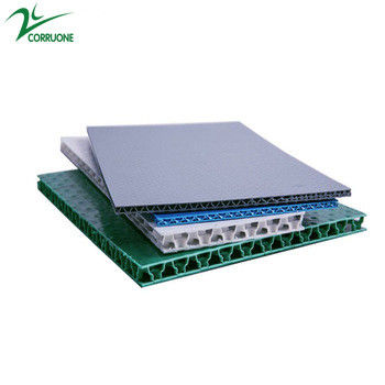 Folhas plásticas verdes do cartão 4x8 das folhas 5mm de Coroplast 4 x 8