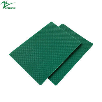 O plástico ondulado colorido cobre 4 o verde do painel do favo de mel de X8 PP